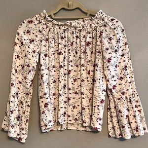 Hollister Floral Bell-Sleeved Blouse - Small